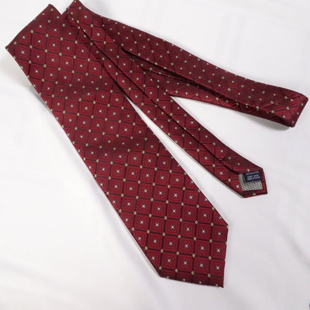 Giorgio Brutini Collezione Geometric Tie Men's Red. 100% Polyester‎ 59" x 3.5"